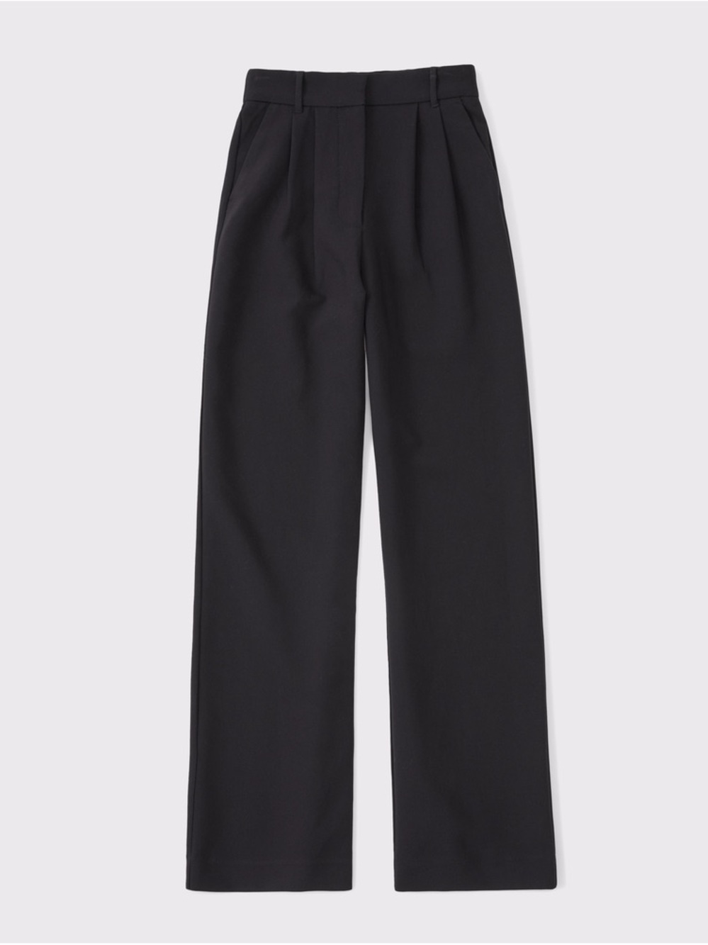 Abercrombie & Fitch Sloan Black High-Rise Wide Leg Trousers